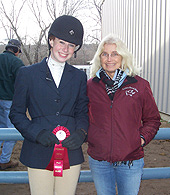 Haley Bell of Furnace Brook with coach Jenny Williams on a day when Bell was second twice