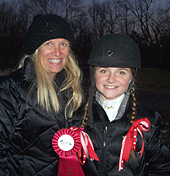 Kelsea Hall and her Mother as it gets dark at Tulip Pond Farm
