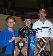 Carly Bendinghaus of Dare wins team varsity open reining at 2011 IEA Nationals