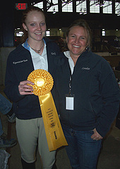 Emily Schmitt and coach Lorelei Cudney of Lewis - Palmer at 2012 IEA Nationals